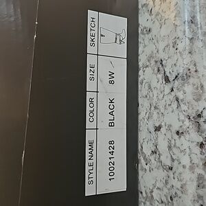 Black slouchy buckle boot size 8W